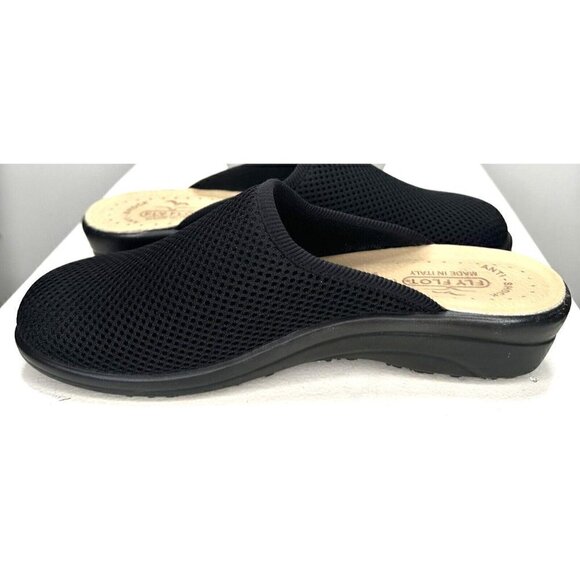 Fly Flot Slip On Shoes Clog Fabric Mesh Upper Leather Inner Black EU 39 US 8 - Picture 7 of 14